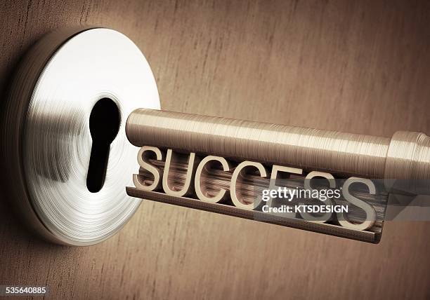 ilustrações, clipart, desenhos animados e ícones de key to success, illustration - chave para o sucesso