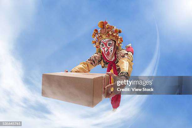 monkey king delivering package - careen opera stock pictures, royalty-free photos & images