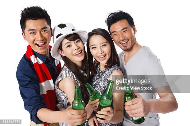 sport fans - beer bottle mouth stock pictures, royalty-free photos & images