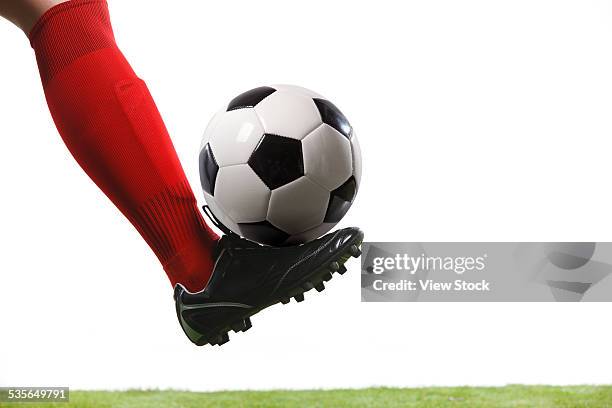 close-up of soccer player - soccer shoe stock pictures, royalty-free photos & images