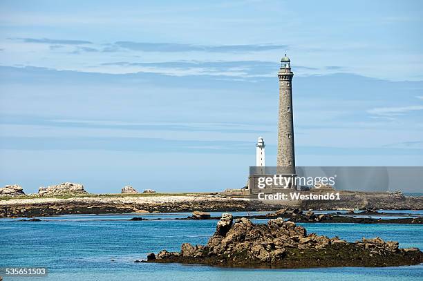 france, brittany, department finistere, ile vierge, lighthouses - finistere ストックフォトと画像