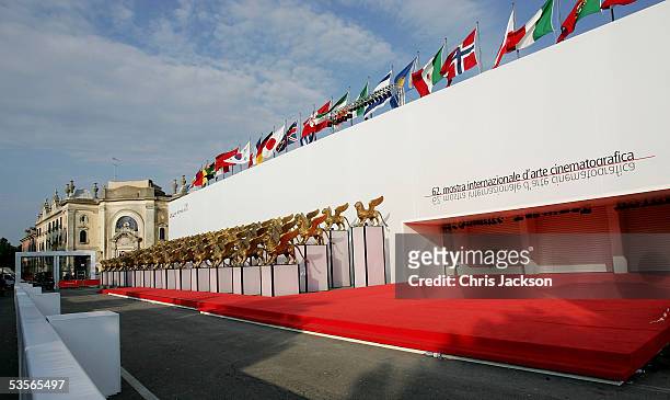 General view is seen outside of the Palazzo del Cinema ahead of the start of the 62nd Venice Film Festival on August 31, 2005 in Venice, Italy.