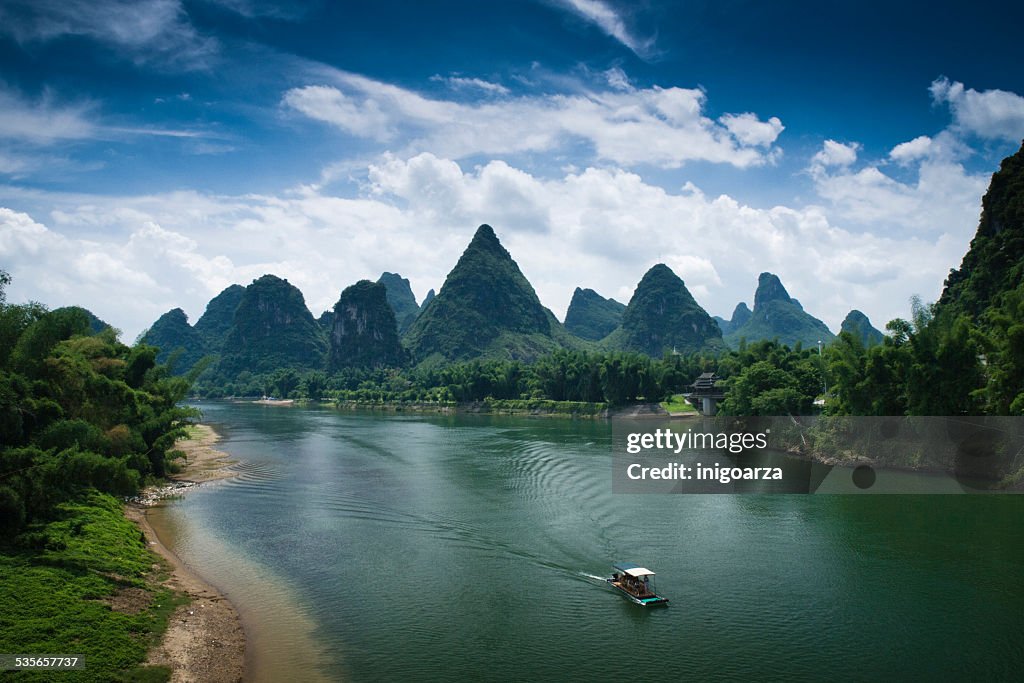 China, Yangshuo, Landscape with Li river