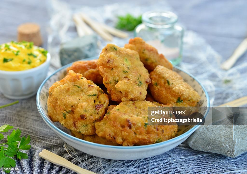 Salt cod fritters with aioli