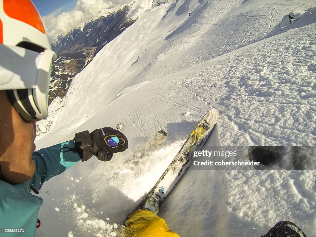 Austria, Salzburg, Gastein, Downhill skiing