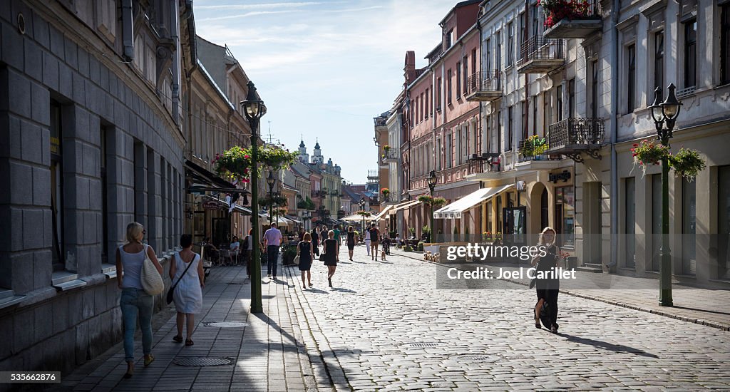 People in Kaunas, Lithuania