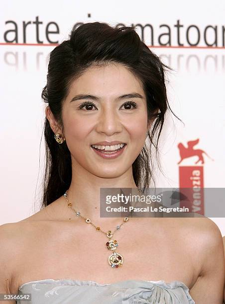 Taiwanese actress Charlie Yeung poses at a photocall for out of competition film "Seven Swords" at thePalazzo del Casino on the first day of the 62nd...