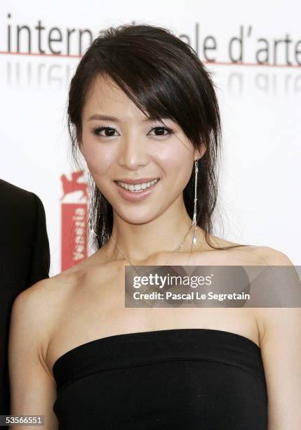 Chinese actress Jingchu Zhang attends a photocall for out of competition film "Seven Swords" at thePalazzo del Casino on the first day of the 62nd...