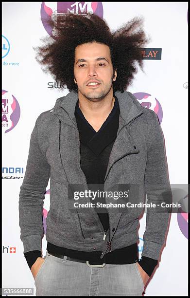 Abdelfattah Grini attends the MTV Europe Music Awards 2011 at the Odyssey Arena, in Belfast.