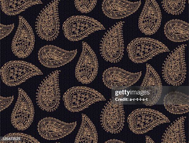 ilustraciones, imágenes clip art, dibujos animados e iconos de stock de paisley_classic - diseño cachemir