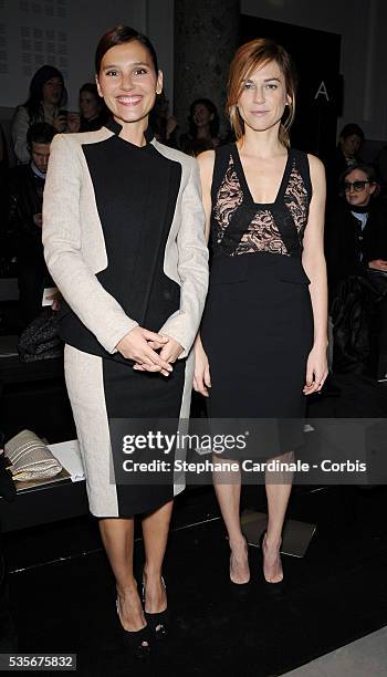 Virginie Ledoyen and Marie-Josee Croze attend Elie Saab Spring/Summer 2013 Haute-Couture show as part of Paris Fashion Week at Pavillon Cambon, in...