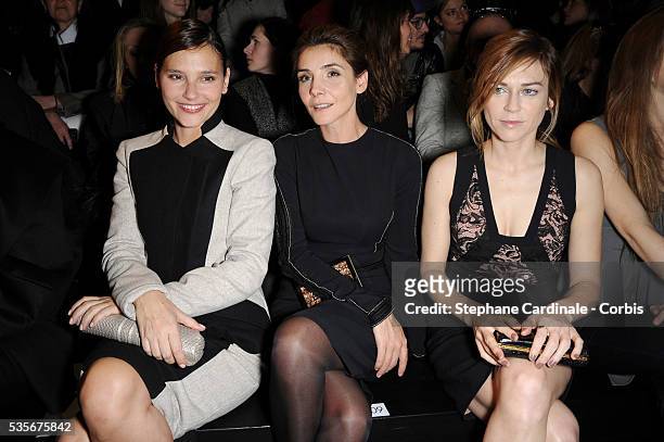 Virginie Ledoyen, Clotilde Courau and Marie-Josee Croze attend Elie Saab Spring/Summer 2013 Haute-Couture show as part of Paris Fashion Week at...