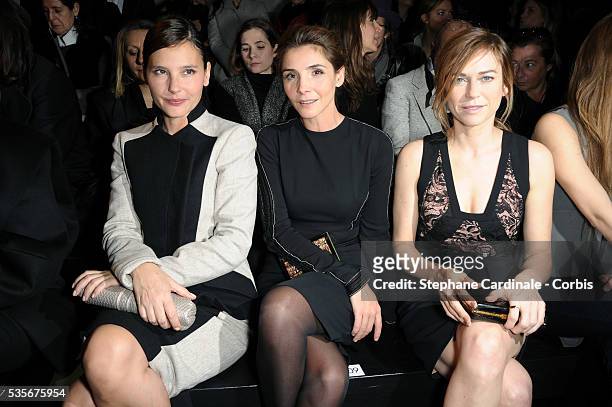 Virginie Ledoyen, Clotilde Courau and Marie-Josee Croze attend Elie Saab Spring/Summer 2013 Haute-Couture show as part of Paris Fashion Week at...