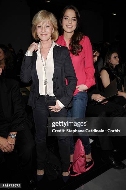 Anouchka Delon and Elisa Servier attend Elie Saab Spring/Summer 2013 Haute-Couture show as part of Paris Fashion Week at Pavillon Cambon, in Paris.