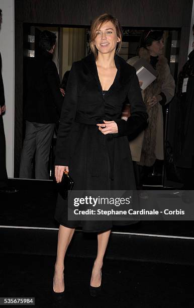 Marie-Josee Croze attends Elie Saab Spring/Summer 2013 Haute-Couture show as part of Paris Fashion Week at Pavillon Cambon, in Paris.