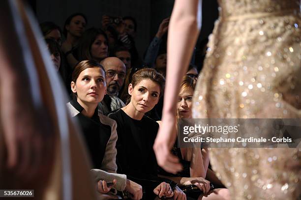 Virginie Ledoyen and Clotilde Courau attend Elie Saab Spring/Summer 2013 Haute-Couture show as part of Paris Fashion Week at Pavillon Cambon, in...