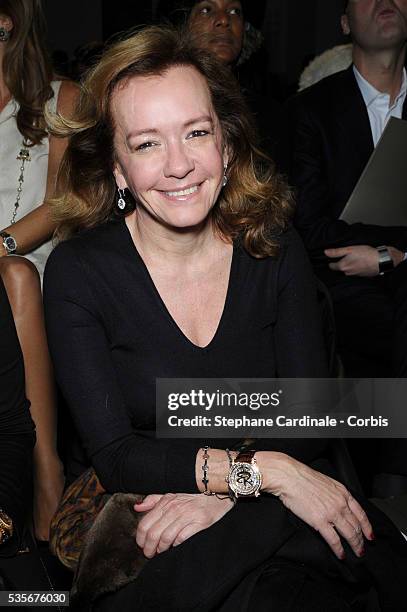 Caroline Scheufele attends Elie Saab Spring/Summer 2013 Haute-Couture show as part of Paris Fashion Week at Pavillon Cambon, in Paris.