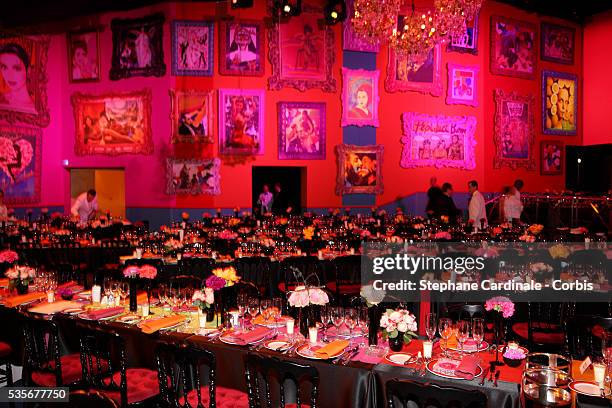 The dining room at the Rose Ball in Monte Carlo.