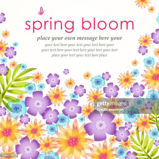spring flowers blooming background - hydrangea stock illustrations