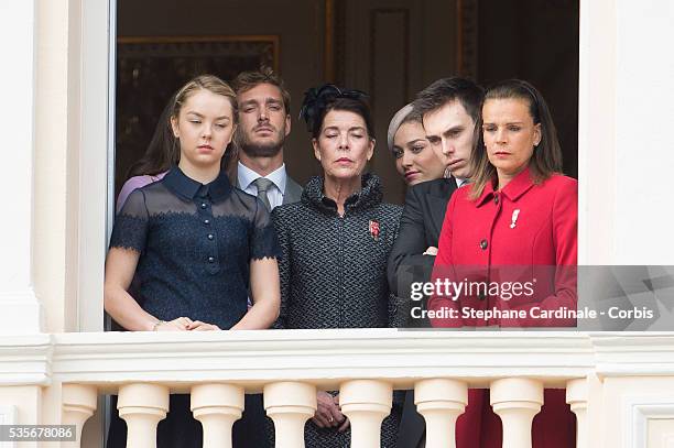 Princess Alexandra of Hanover, Pierre Casiraghi, Princess Caroline of Hanover, Beatrice Borromeo, Louis Ducruet and Princess Stephanie of Monaco,...