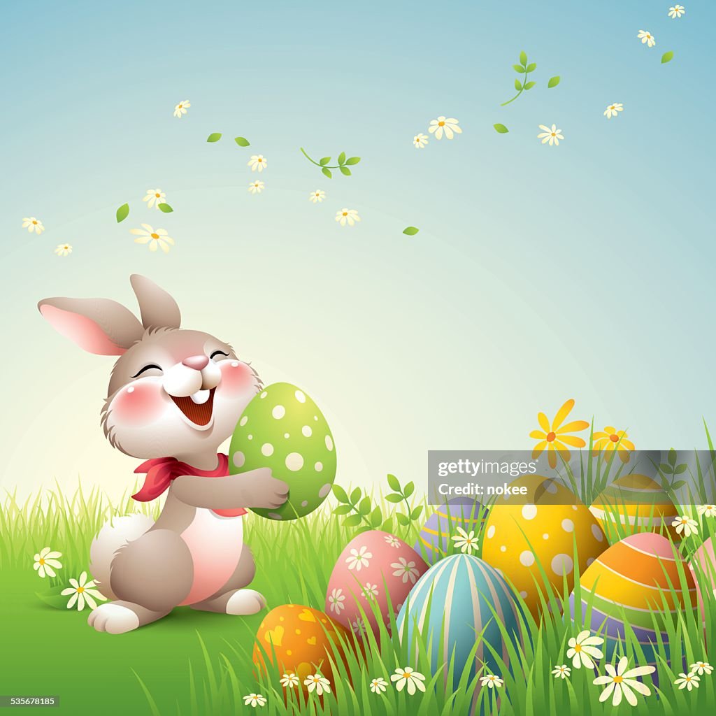 Smiley Bunny - Easter