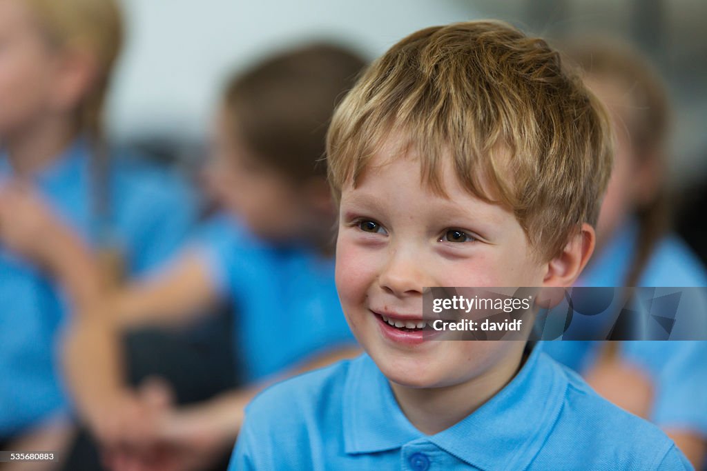 Smiling School Boy in Uniform