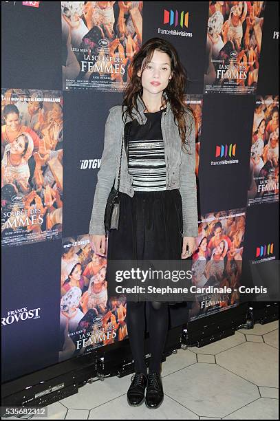 Astrid Berges Frisbey attends "La Source Des Femmes" Premiere at Theatre du Chatelet, in Paris.