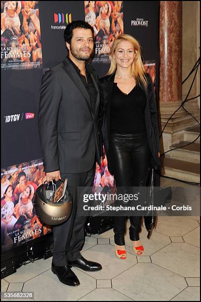 Audrey Dana and Mabrouk El Mechri attend "La Source Des Femmes" Premiere at Theatre du Chatelet, in Paris.