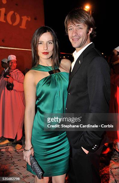Zoe Felix and Benjamin Rolland at the Dior party during the Marrakech Film Festival.