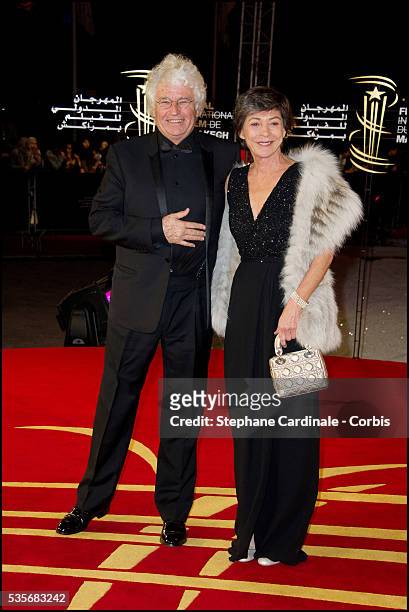 Jean-Jacques Annaud and wife Laurence attend the premiere of "Black Gold" during the 11th Marrakech International Film Festival.