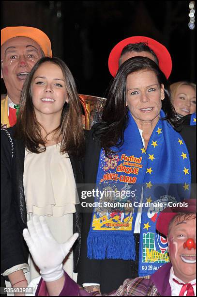 Pauline Ducruet and Princess Stephanie of Monaco attend the Opening Ceremony of the 36th International Circus Festival of Monte-Carlo, in Monaco.