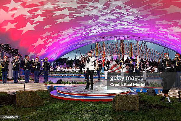 Season 15 winner Trent Harmon performs at the 27th National Memorial Day Concert on May 29, 2016 in Washington, DC.