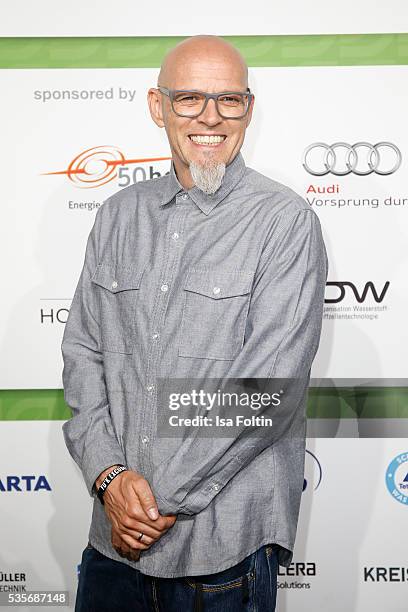 Singer Thomas Duerr alias Hausmeister Thomas D of the band 'Die Fantastischen Vier' attends the Green Tec Award at ICM Munich on May 29, 2016 in...