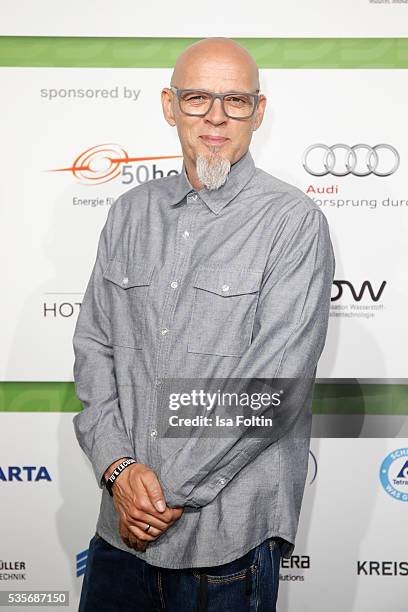 Singer Thomas Duerr alias Hausmeister Thomas D of the band 'Die Fantastischen Vier' attends the Green Tec Award at ICM Munich on May 29, 2016 in...