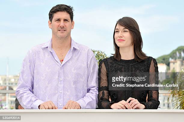 Adolfo Jimenez Castro and Nathalia Acevedo at the photo call for "Post Tenebras Lux" during the 65th Cannes International Film Festival.