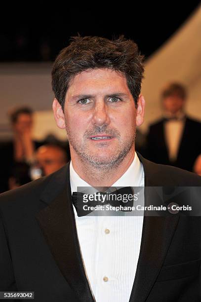 Adolfo Jimenez Castro at the premiere for Post Tenebras Lux during the 65th Cannes International Film Festival.