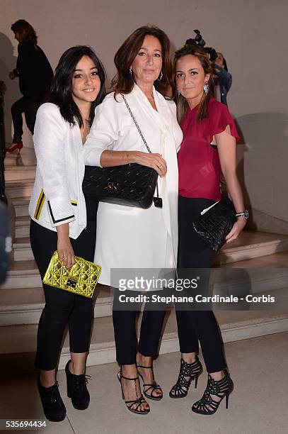 Katia Toledano with her daughters attend the Christian Dior Haute-Couture show as part of Paris Fashion Week Fall / Winter 2013.