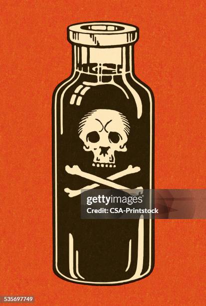 ilustrações de stock, clip art, desenhos animados e ícones de frasco de veneno - sinal de poluição