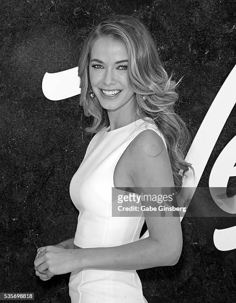 Miss USA 2015 Olivia Jordan attends the launch event for the Las Vegas official Snapchat channel at The Venetian Las Vegas on May 29, 2016 in Las...