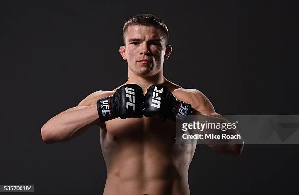 Rick Story poses for a post fight portrait backstage during the UFC Fight Night Event inside the Mandalay Bay Events Center on May 29, 2016 in Las...