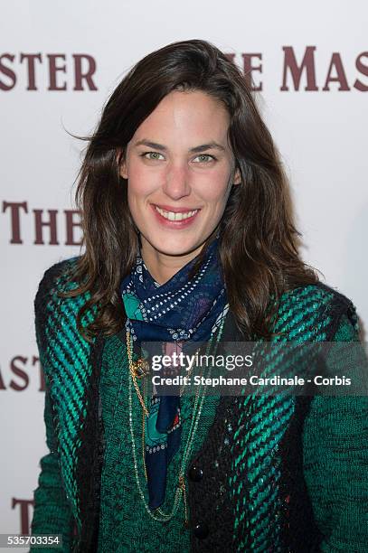 Julie Fournier attends the premiere of The Master, in Paris.