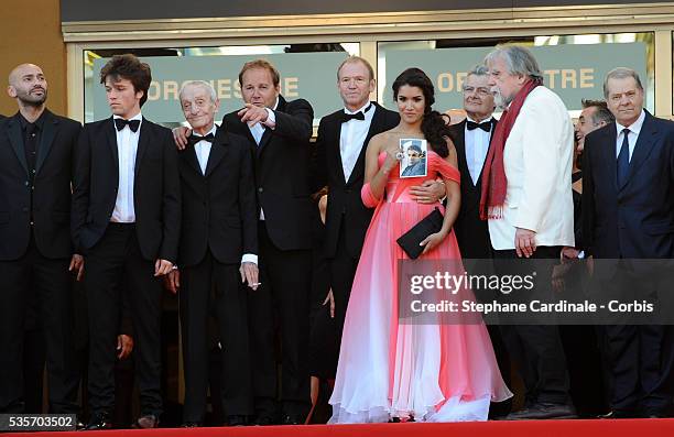 Farid Larbi, Jacques Herlin, Xavier Beauvois, Xavier Maly, Sabrina Ouazani, Phillippe Laudenbach, Michael Lonsdale and Loic Pichon at the premiere...