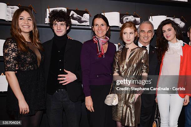 Izia Higelin, Felix Moati, Aurelie Filippetti, Agathe Bonitzer, Alain Terzian and Julia Faure attend Chaumet's Cocktail Party and Dinner for Cesar's...