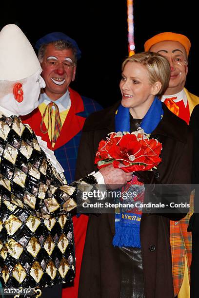 Princess Charlene of Monaco attends the opening ceremony of the Monte-Carlo 37th International Circus Festival, in Monaco.