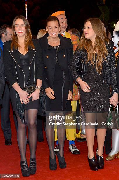 Pauline Ducruet, Princess Stephanie of Monaco and Camille Gottlieb attend day three of the Monte-Carlo 37th International Circus Festival, in Monaco.