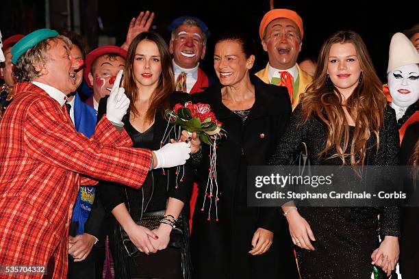 Pauline Ducruet, Princess Stephanie of Monaco and Camille Gottlieb attend day three of the Monte-Carlo 37th International Circus Festival, in Monaco.