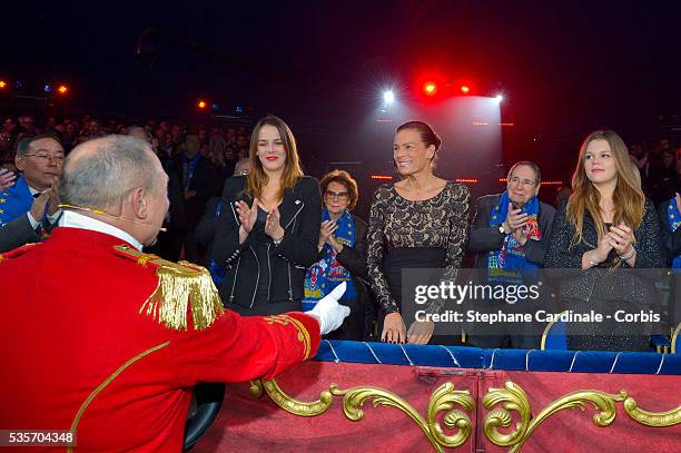 Pauline Ducruet, Princess Stephanie of Monaco and Camille Gottlieb attend day three of the Monte-Carlo 37th International Circus Festival, in Monaco.