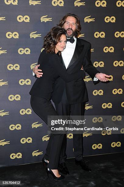 Charlotte Le Bon and Frederic Beigbeder attend the GQ Men of the Year 2012 Awards at Musee d'Orsay, in Paris