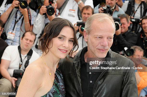 Pascal Greggory and Geraldine Pailhas at the Photocall for 'Rebecca H. ' during the 63rd Cannes International Film Festival