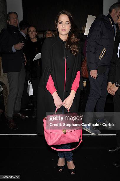 Anouchka Delon attends Elie Saab Spring/Summer 2013 Haute-Couture show as part of Paris Fashion Week at Pavillon Cambon, in Paris.